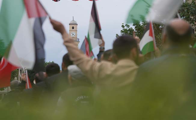 Çorum'da binler 'Özgür Filistin' dedi