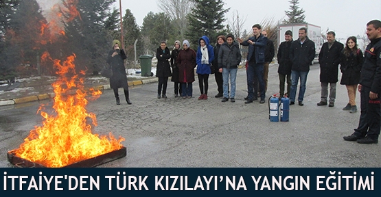  İtfaiye'den Türk Kızılayı’na yangın eğitimi