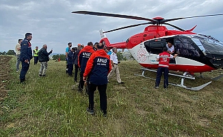 Ormanda kaybolan kadın helikopterle kurtarıldı
